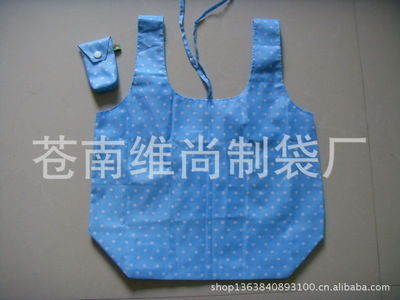 【厂家直销供应涤纶折叠包,折叠购物袋,涤纶购物袋,折叠式广告袋】价格,厂家,图片,家用购物篮、袋、车,苍南维尚制袋厂-